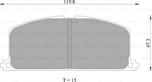 BOSCH 0 986 AB2 001 - Brake Pad Set, disc brake autospares.lv