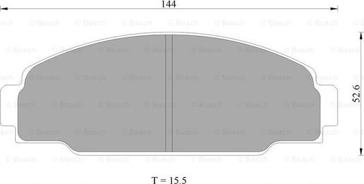 BOSCH 0 986 AB2 008 - Brake Pad Set, disc brake autospares.lv