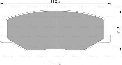 BOSCH 0 986 AB2 003 - Brake Pad Set, disc brake autospares.lv