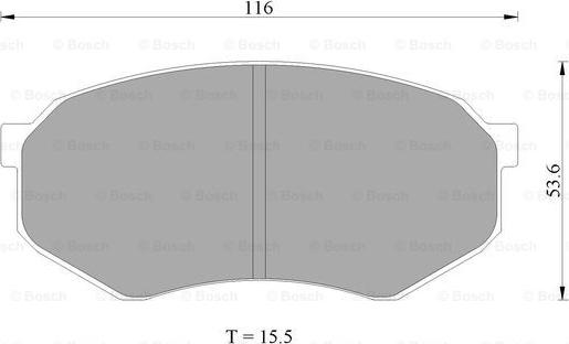 BOSCH 0 986 AB2 016 - Brake Pad Set, disc brake autospares.lv