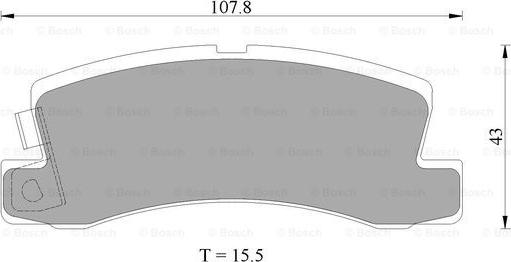 BOSCH 0 986 AB2 010 - Brake Pad Set, disc brake autospares.lv