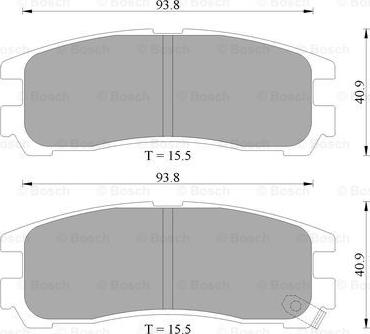 BOSCH 0 986 AB2 011 - Brake Pad Set, disc brake autospares.lv