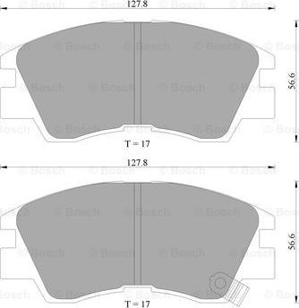 BOSCH 0 986 AB2 013 - Brake Pad Set, disc brake autospares.lv