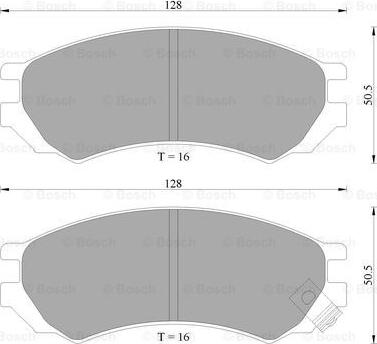 BOSCH 0 986 AB2 017 - Brake Pad Set, disc brake autospares.lv