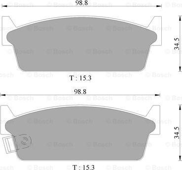 BOSCH 0 986 AB2 038 - Brake Pad Set, disc brake autospares.lv