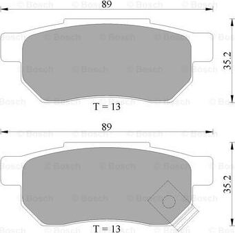 BOSCH 0 986 AB2 033 - Brake Pad Set, disc brake autospares.lv