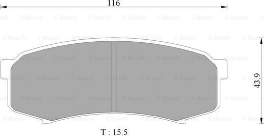 BOSCH 0 986 AB2 074 - Brake Pad Set, disc brake autospares.lv