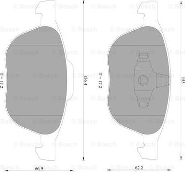 BOSCH 0 986 AB2 395 - Brake Pad Set, disc brake autospares.lv