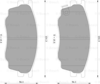 BOSCH 0 986 AB2 390 - Brake Pad Set, disc brake autospares.lv