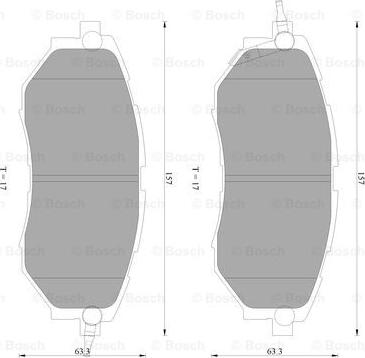 BOSCH 0 986 AB2 393 - Brake Pad Set, disc brake autospares.lv