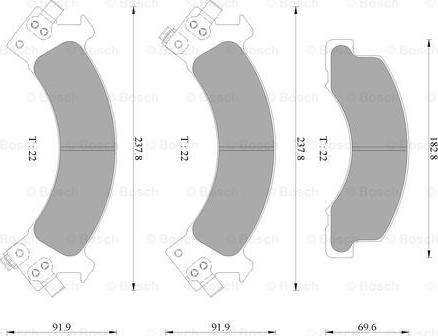 BOSCH 0 986 AB2 341 - Brake Pad Set, disc brake autospares.lv