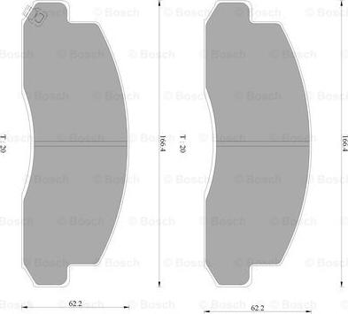 BOSCH 0 986 AB2 348 - Brake Pad Set, disc brake autospares.lv