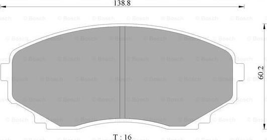 BOSCH 0 986 AB2 350 - Brake Pad Set, disc brake autospares.lv