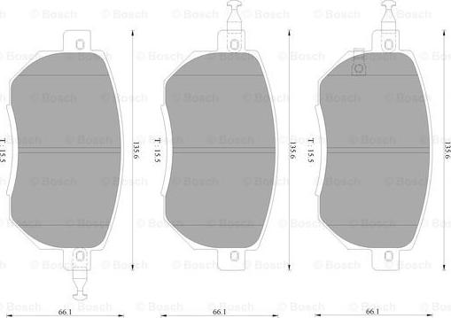 BOSCH 0 986 AB2 369 - Brake Pad Set, disc brake autospares.lv