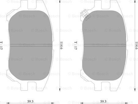 BOSCH 0 986 AB2 365 - Brake Pad Set, disc brake autospares.lv