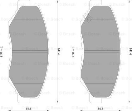 BOSCH 0 986 AB2 385 - Brake Pad Set, disc brake autospares.lv