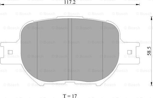 BOSCH 0 986 AB2 380 - Brake Pad Set, disc brake autospares.lv