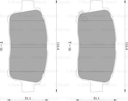 BOSCH 0 986 AB2 382 - Brake Pad Set, disc brake autospares.lv