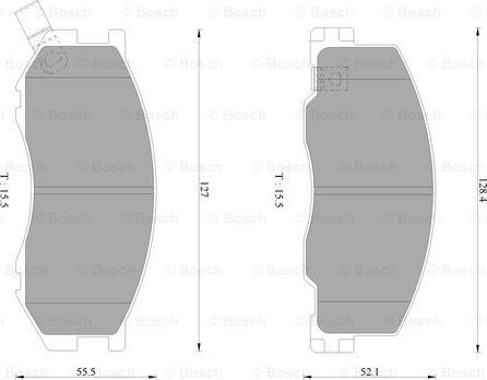 BOSCH 0 986 AB2 333 - Brake Pad Set, disc brake autospares.lv