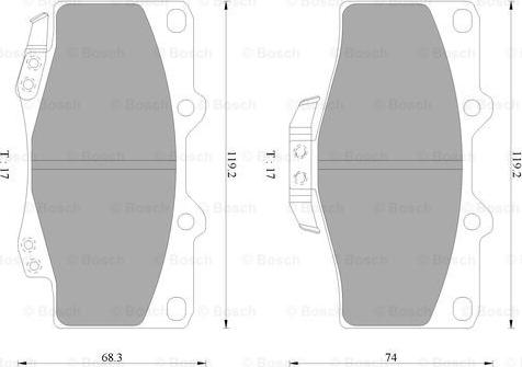 BOSCH 0 986 AB2 321 - Brake Pad Set, disc brake autospares.lv