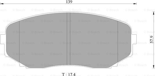 BOSCH 0 986 AB2 373 - Brake Pad Set, disc brake autospares.lv