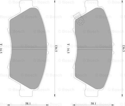 BOSCH 0 986 AB2 377 - Brake Pad Set, disc brake autospares.lv