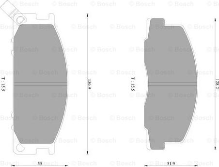 BOSCH 0 986 AB2 249 - Brake Pad Set, disc brake autospares.lv