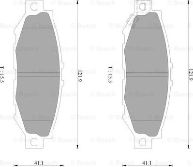 BOSCH 0 986 AB2 243 - Brake Pad Set, disc brake autospares.lv