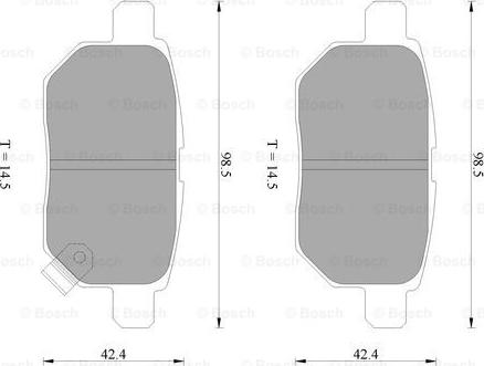 BOSCH 0 986 AB2 269 - Brake Pad Set, disc brake autospares.lv