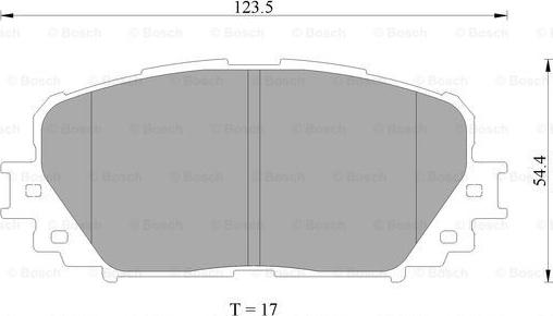 BOSCH 0 986 AB2 268 - Brake Pad Set, disc brake autospares.lv