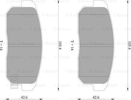 BOSCH 0 986 AB2 262 - Brake Pad Set, disc brake autospares.lv