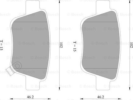 BOSCH 0 986 AB2 267 - Brake Pad Set, disc brake autospares.lv