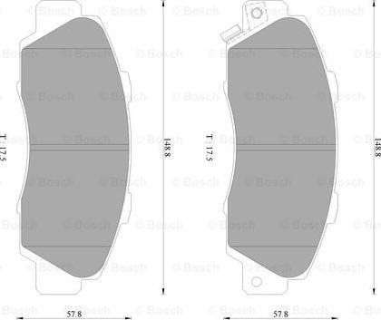 BOSCH 0 986 AB2 204 - Brake Pad Set, disc brake autospares.lv