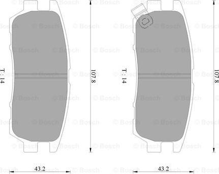 BOSCH 0 986 AB2 208 - Brake Pad Set, disc brake autospares.lv