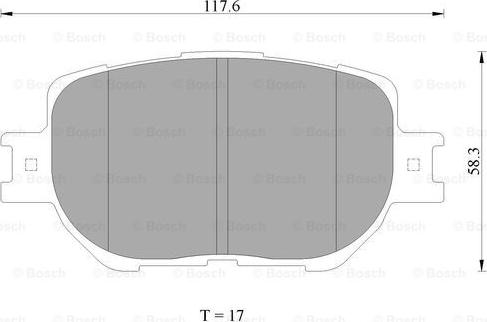 BOSCH 0 986 AB2 284 - Brake Pad Set, disc brake autospares.lv