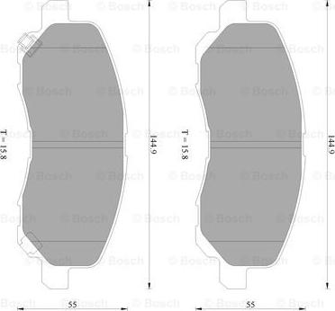 BOSCH 0 986 AB2 285 - Brake Pad Set, disc brake autospares.lv