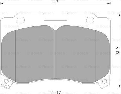 BOSCH 0 986 AB2 281 - Brake Pad Set, disc brake autospares.lv