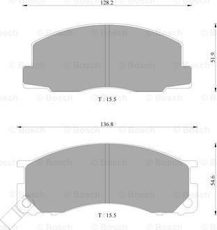 BOSCH 0 986 AB2 229 - Brake Pad Set, disc brake autospares.lv