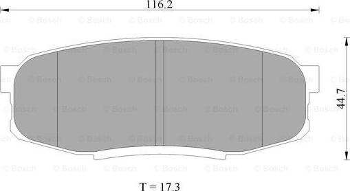 BOSCH 0 986 AB2 276 - Brake Pad Set, disc brake autospares.lv