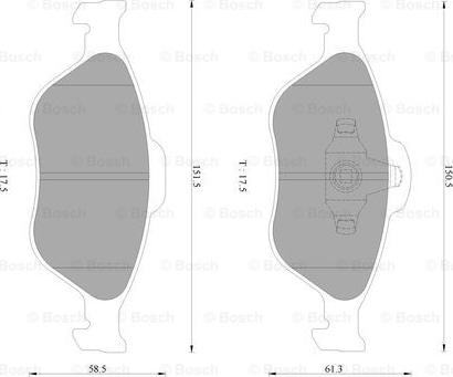 BOSCH 0 986 AB2 779 - Brake Pad Set, disc brake autospares.lv