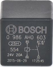 BOSCH 0 986 AH0 603 - Relay, main current autospares.lv