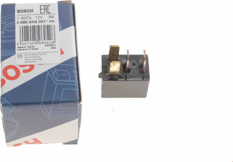 BOSCH 0 986 AH0 091 - Relay, horn autospares.lv