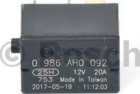 BOSCH 0 986 AH0 092 - Relay, horn autospares.lv