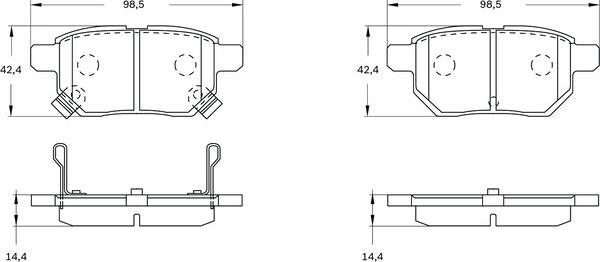 BOSCH 0 986 BB0 415 - Brake Pad Set, disc brake autospares.lv