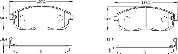 BOSCH 0 986 BB0 559 - Brake Pad Set, disc brake autospares.lv