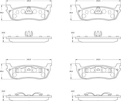 BOSCH 0 986 BB0 539 - Brake Pad Set, disc brake autospares.lv