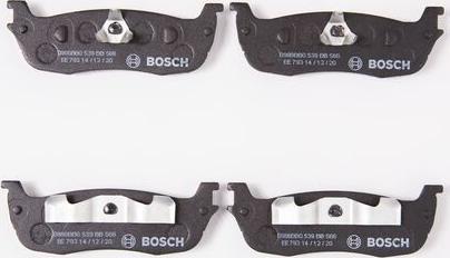 BOSCH 0 986 BB0 539 - Brake Pad Set, disc brake autospares.lv