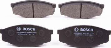 BOSCH 0 986 BB0 520 - Brake Pad Set, disc brake autospares.lv