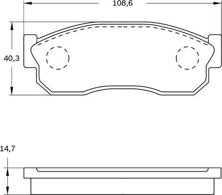 BOSCH 0 986 BB0 521 - Brake Pad Set, disc brake autospares.lv