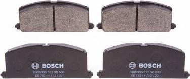 BOSCH 0 986 BB0 522 - Brake Pad Set, disc brake autospares.lv